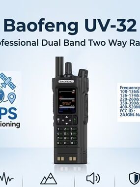 UV-32 Black Dual Band Two-Way Radio